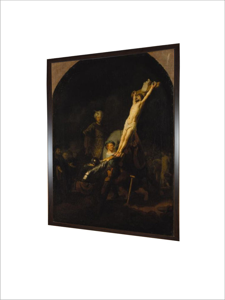 "Black The Raising of the Cross by Rembrandt Van Rijn Painting Wall Art''