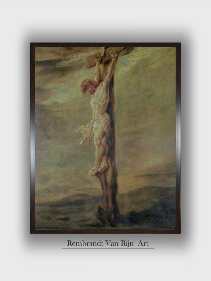 "Brown Jacob Fights the Angel Wooden Painting Wall Art''