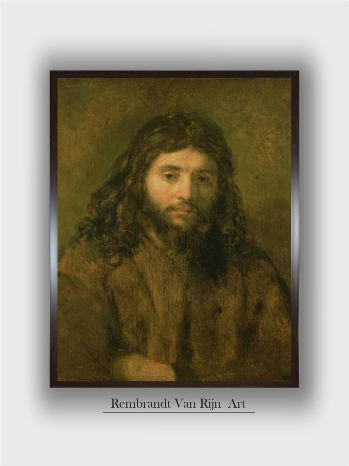 "Christ on the Cross Brown  Beige Wooden Painting Wall Art''
