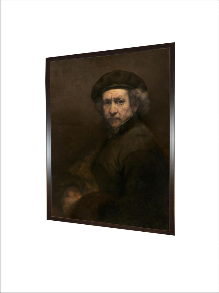 "Brown Wooden Wall Painting''