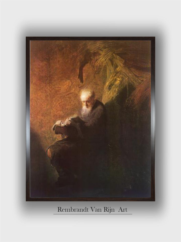 "Black Philosopher Reading Canvas Wooden Wall Art''