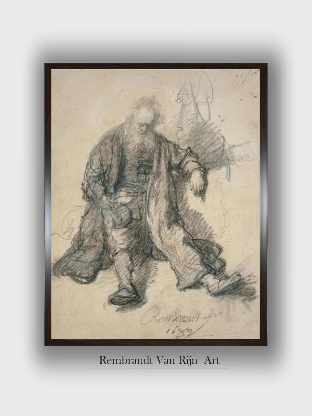 The drunken Lot by Rembrandt Van Rijn