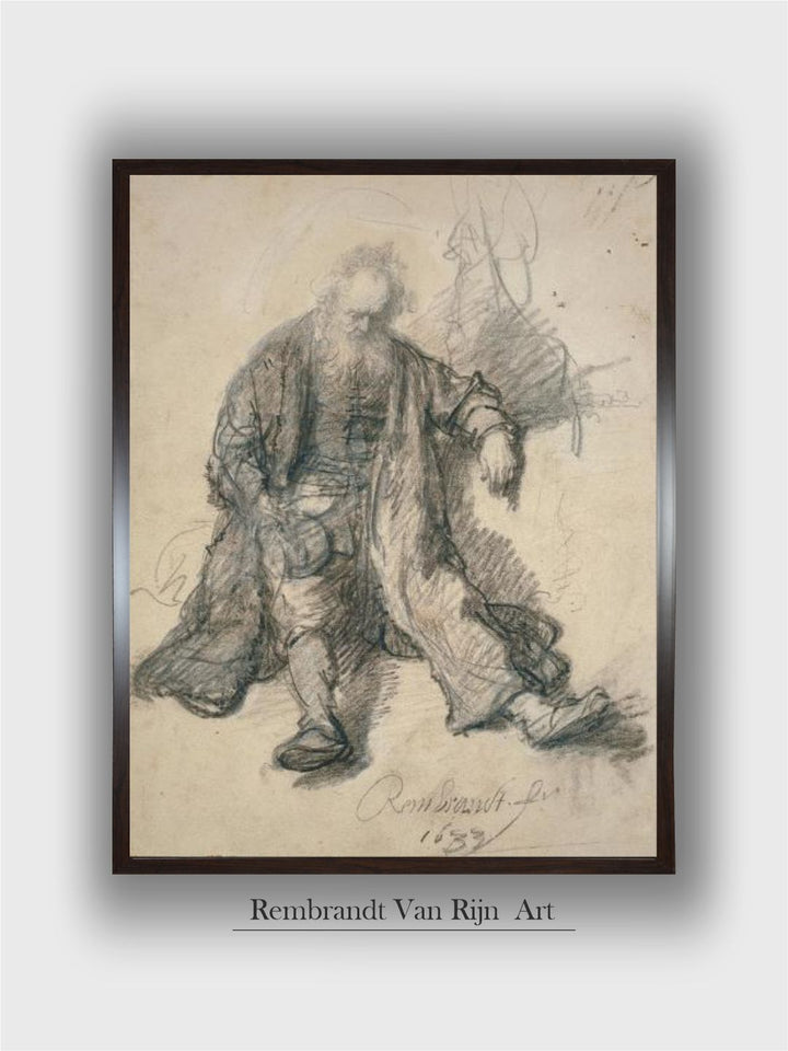 The drunken Lot by Rembrandt Van Rijn