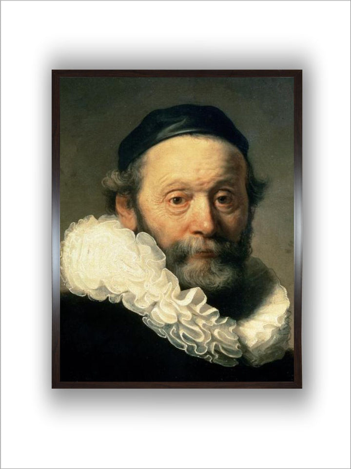 "Black  White Portrait of Johannes Uyttenbogaert Canvas Painting Wall Art''