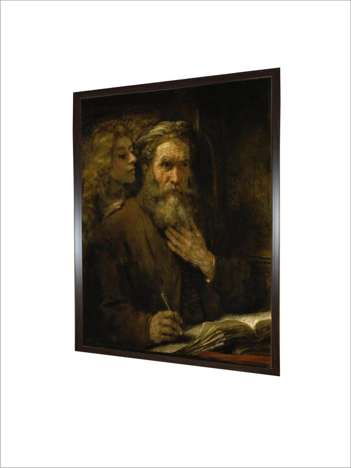 "Der Hl, Matthaeus Und Der Engel, 1661 Wooden Painting Wall Art''