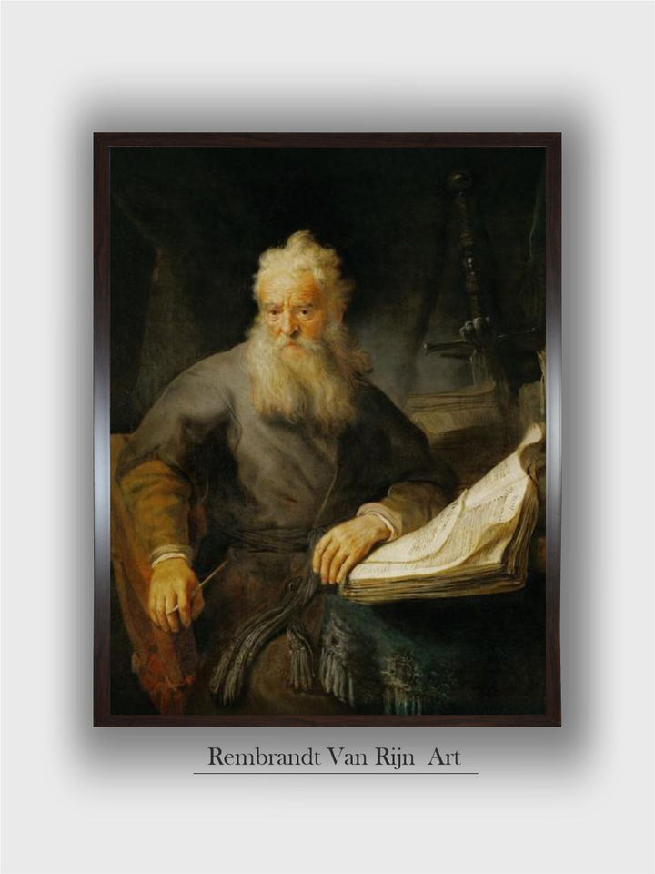 "Black The Apostle Paul Wooden Painting Wall Art''
