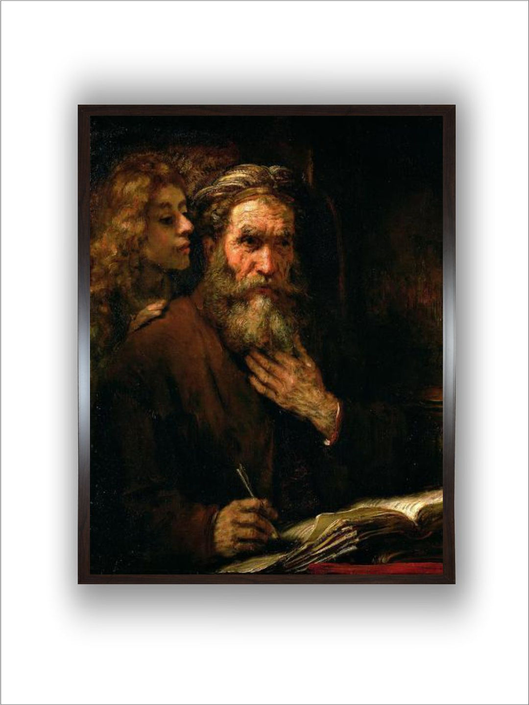 St. Matthew and the Angel, 1655-60 by Rembrandt Van Rijn