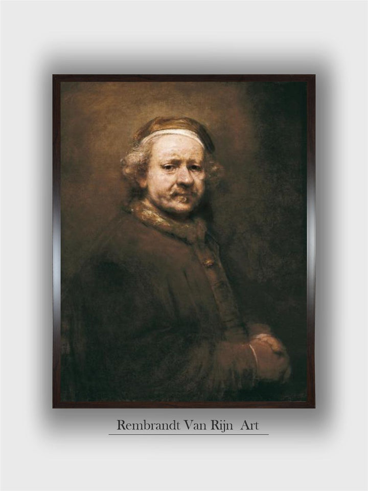 "Brown  Beige Wooden Framed Canvas Painting Wall Art''