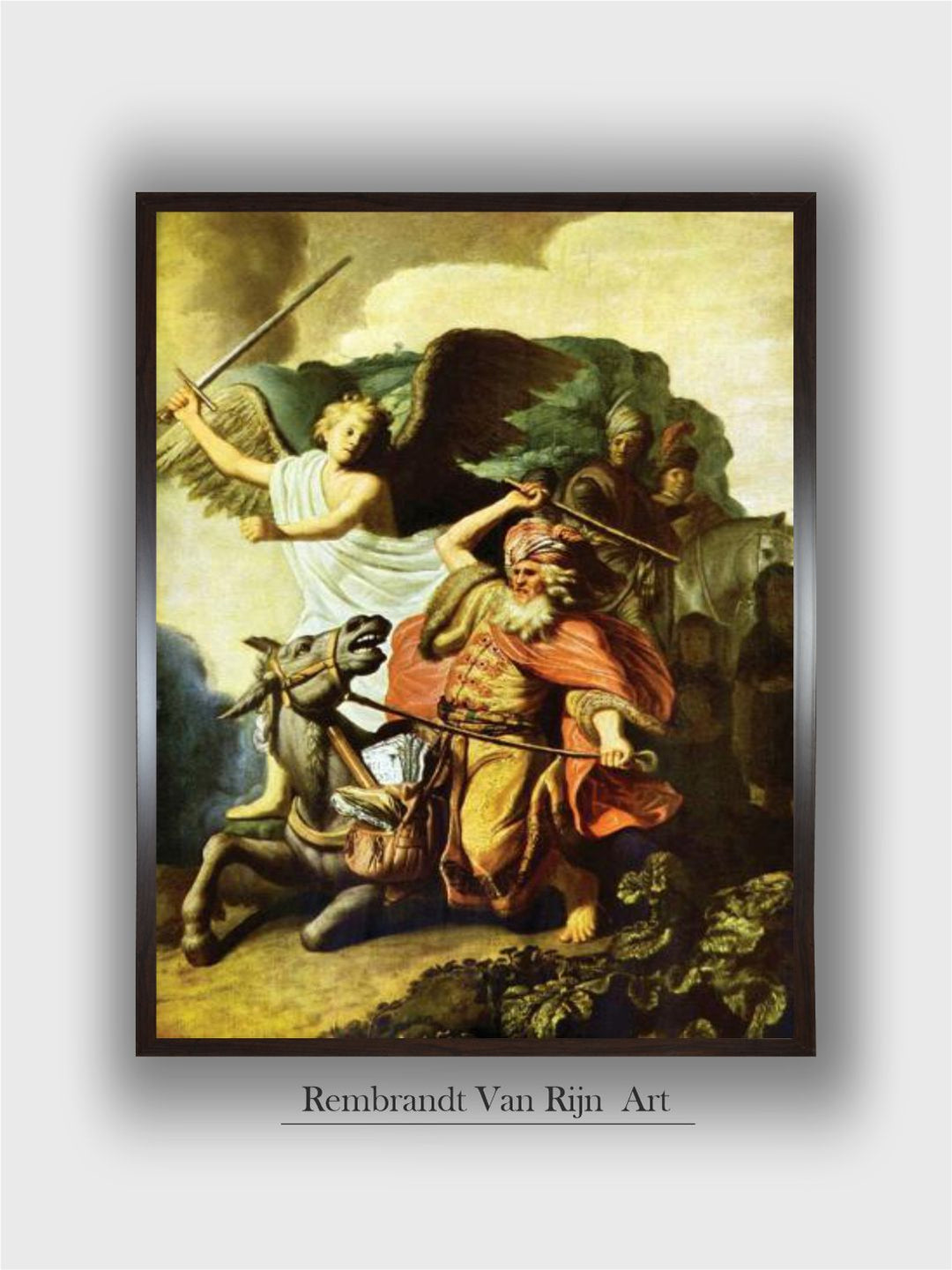 Prophet Balaam and the donkey by Rembrandt Van Rijn