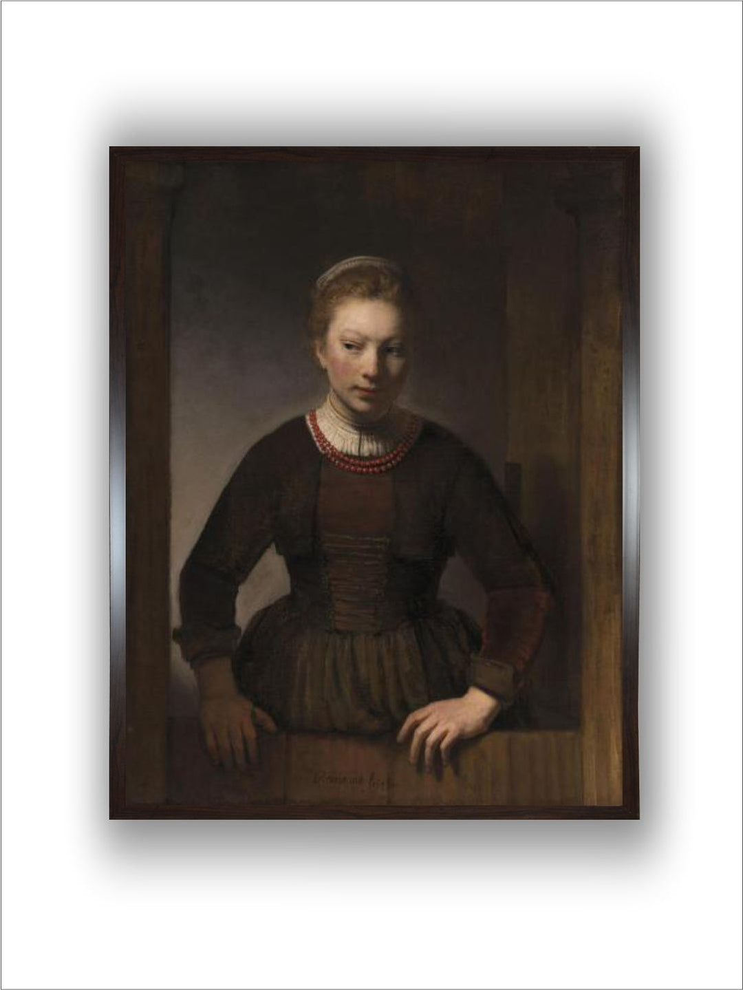 Young Woman at an Open Half-door, 1645 by Rembrandt Van Rijn