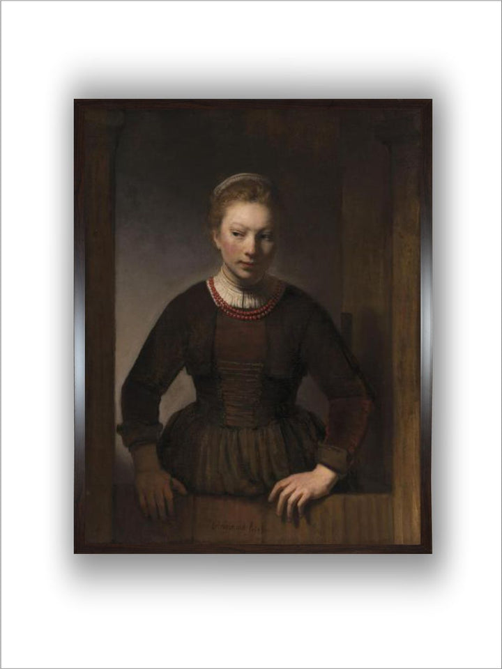 Young Woman at an Open Half-door, 1645 by Rembrandt Van Rijn