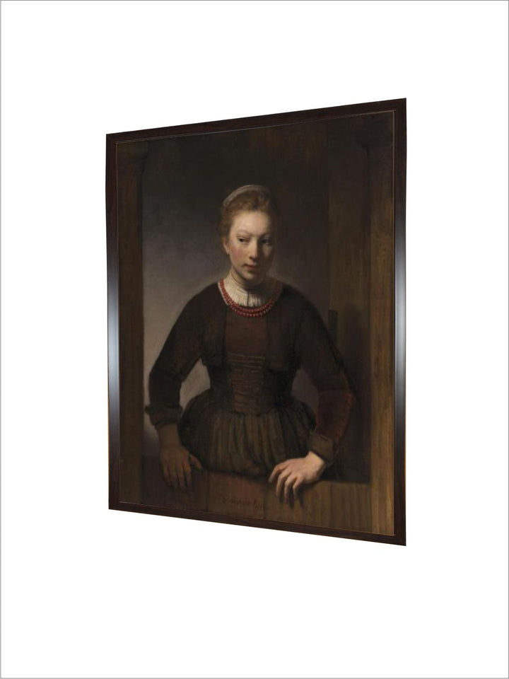 Young Woman at an Open Half-door, 1645 by Rembrandt Van Rijn