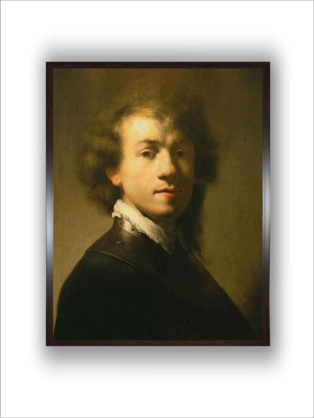 " Black  Beige Self Portrait Canvas Painting Wall Art''