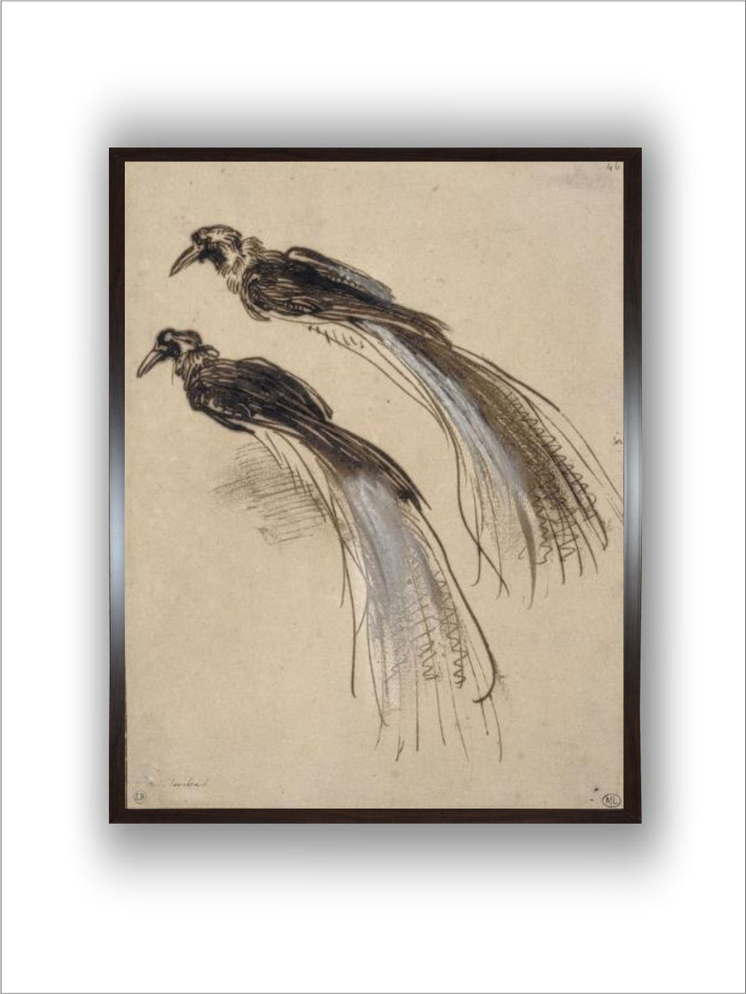 "Beige  Black Canvas Wooden Painting Wall Art''