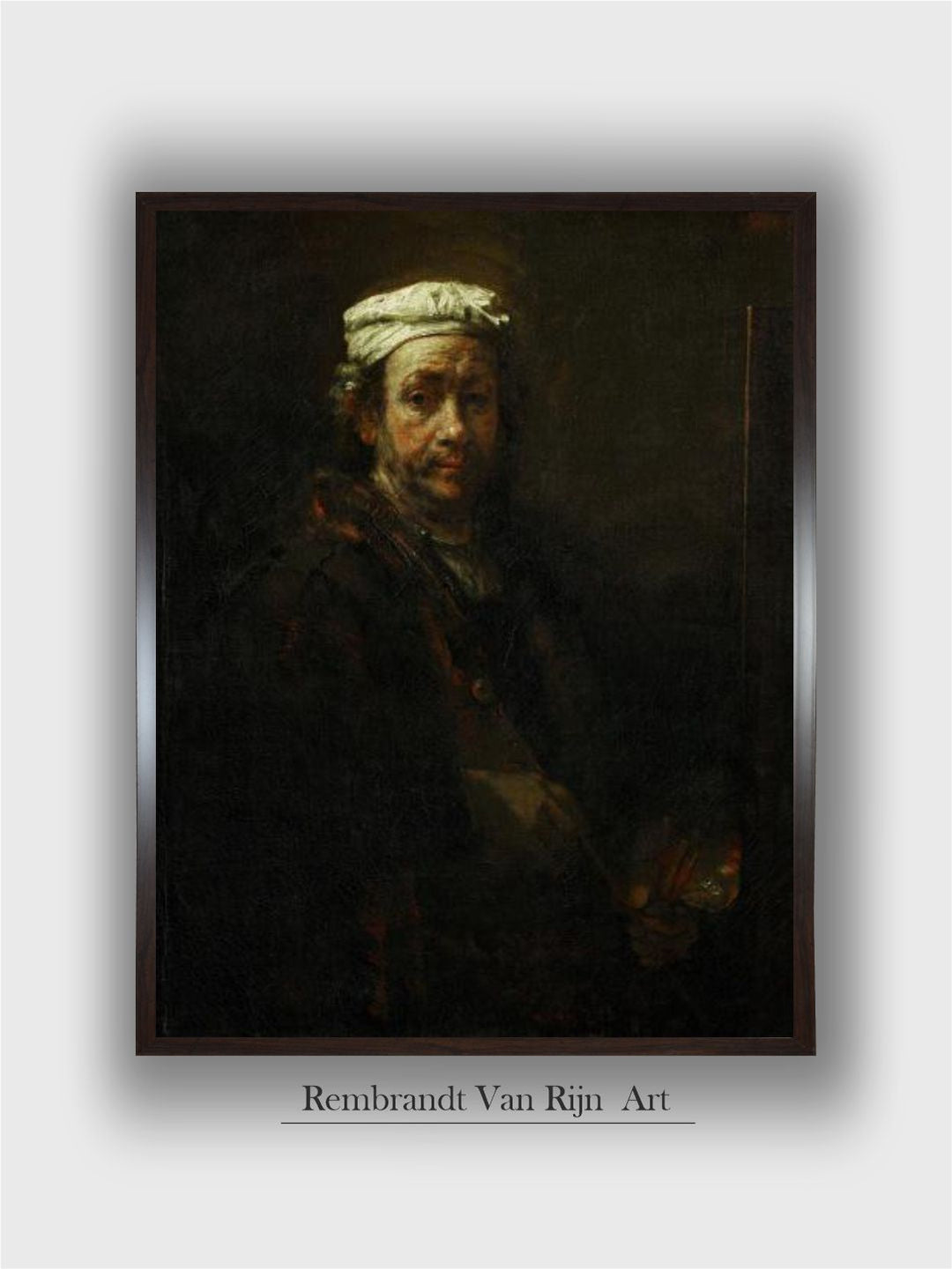 Self-Portrait with Easel, 1660 by Rembrandt Van Rijn
