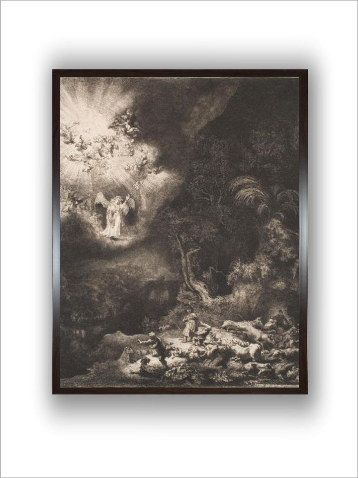 "Black Self Portrait By Rembrandt Wooden Painting Wall Art''