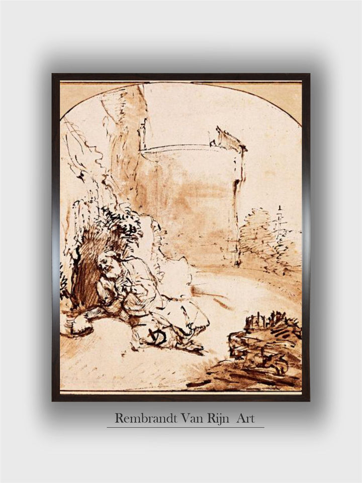 "1 Piece Wooden Wall Painting With Frame''