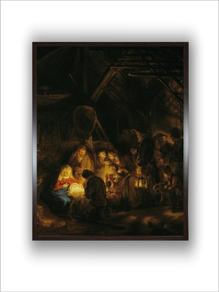 "Black  Beige Wooden Framed Canvas Painting Wall Art''