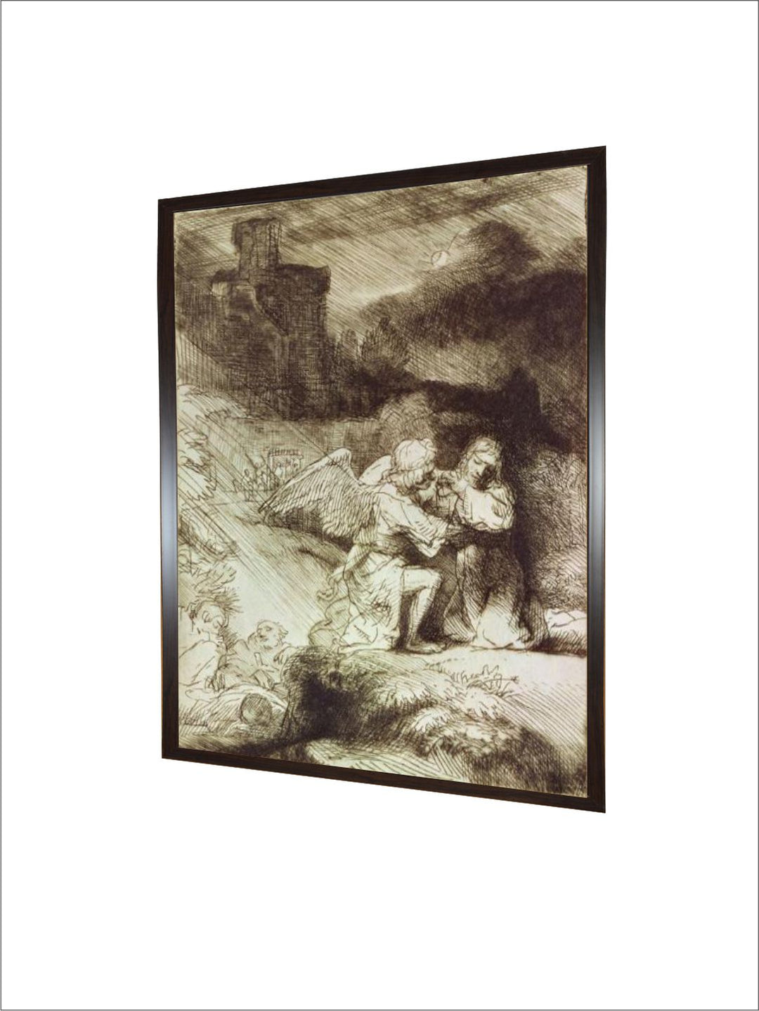 "Black  Beige Wooden Painting Wall Art''