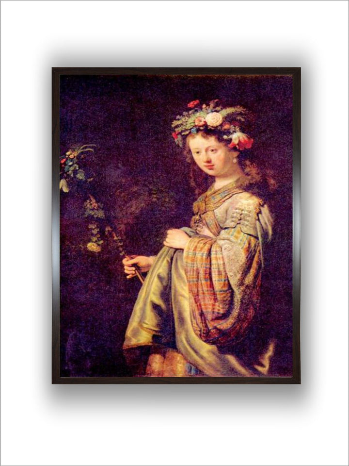 Flora (Portrait of Saskia as Flora) by Rembrandt Van Rijn