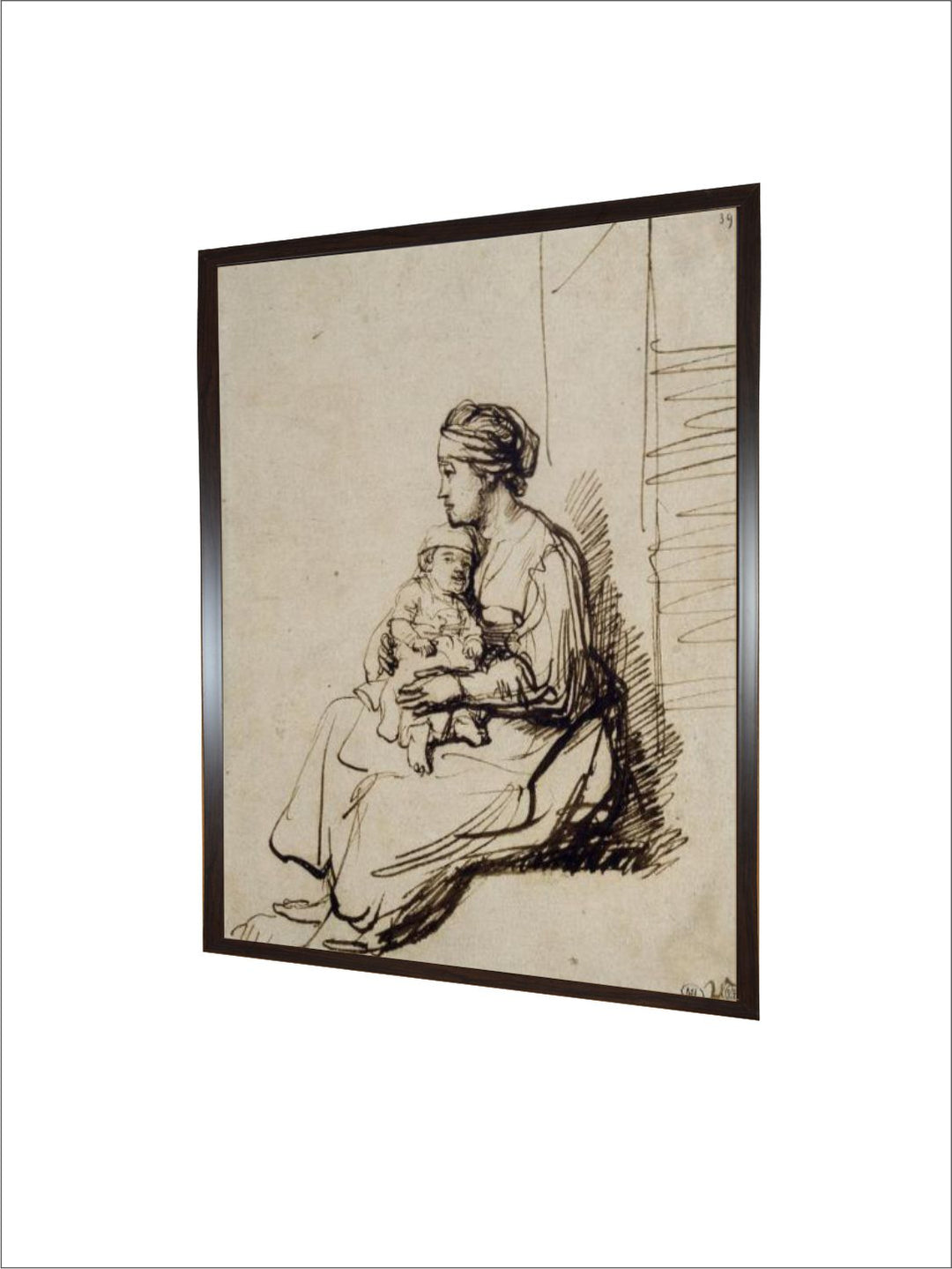 "Beige  Brown Canvas Painting Wall Art''