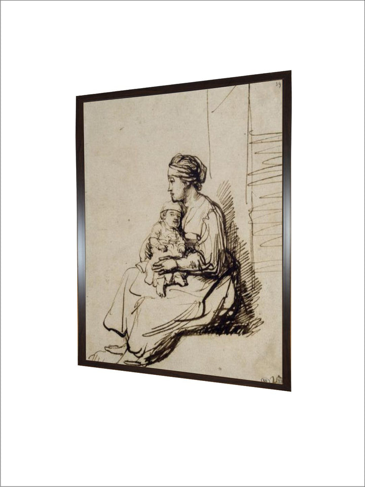 "Beige  Brown Canvas Painting Wall Art''
