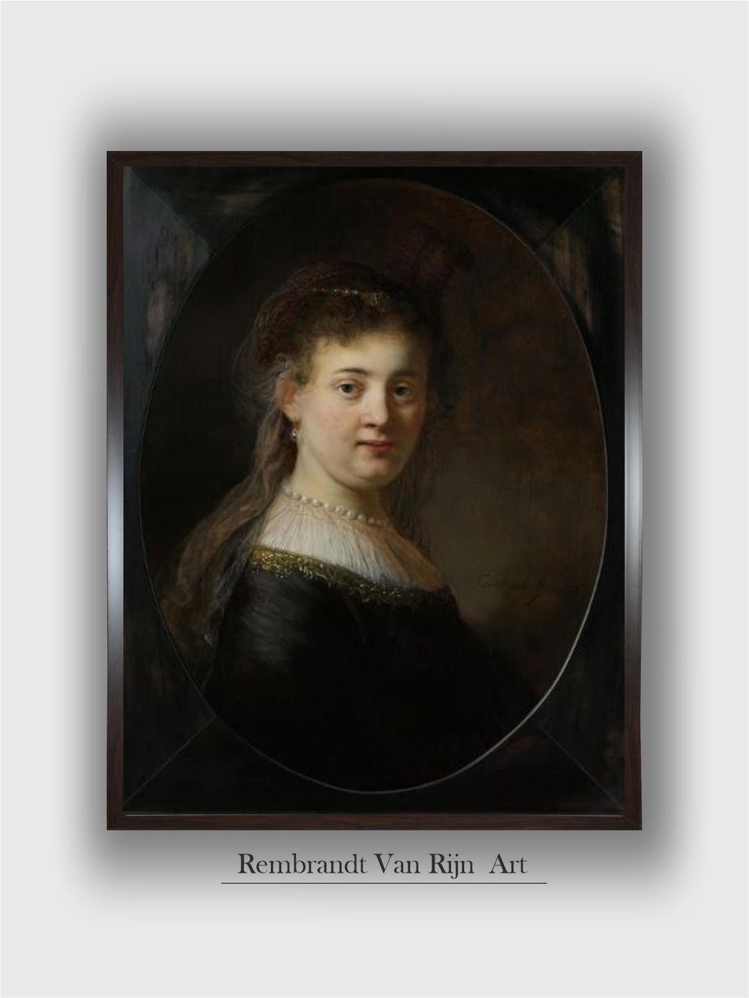 Young Woman in Fantasy Costume by Rembrandt Van Rijn