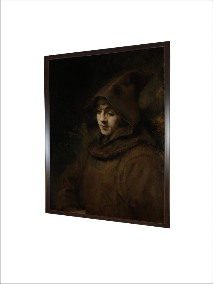 "Portrait of Rembrandts Son Titus in a Monks Habit Canvas Wall Painting''