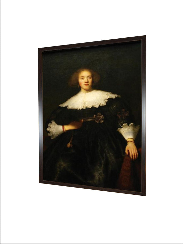 Portrait of a Seated Woman with Pendant by Rembrandt Van Rijn