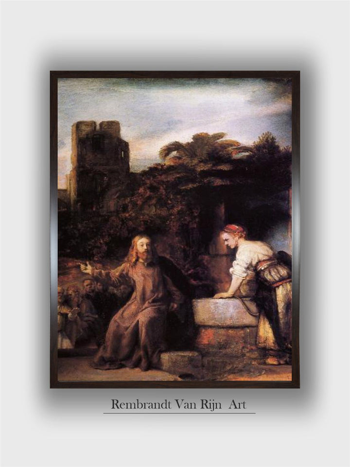 Christ and the Woman of Samaria by Rembrandt Van Rijn