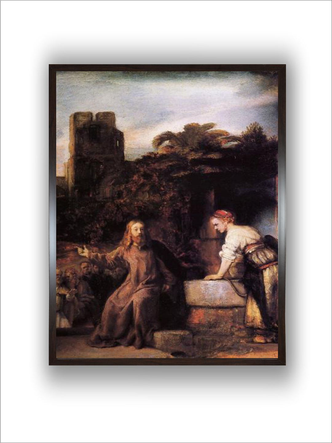 "Brown  Black Christ and the Woman of Samaria Wall Paintings''