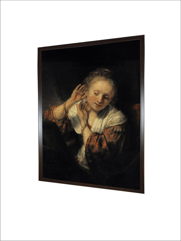 "Young Woman with Earrings, 1657 Canvas Wall Painting''