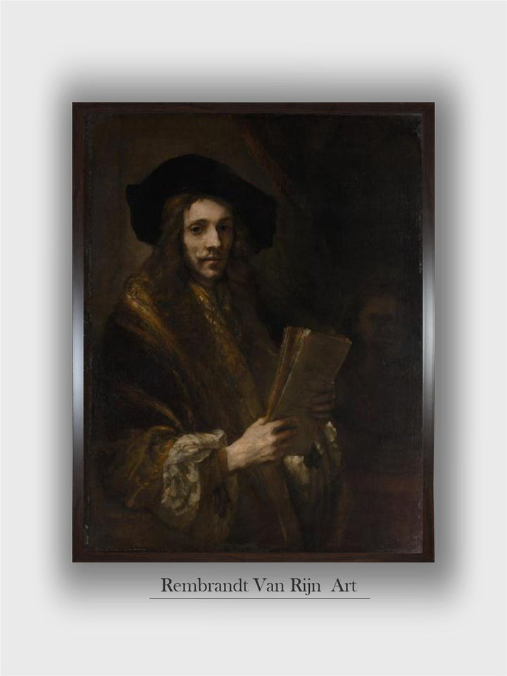 "Black  Green Portrait Of A Man Wall Paintings''