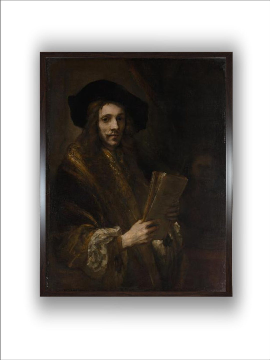 "Black  Green Portrait Of A Man Wall Paintings''