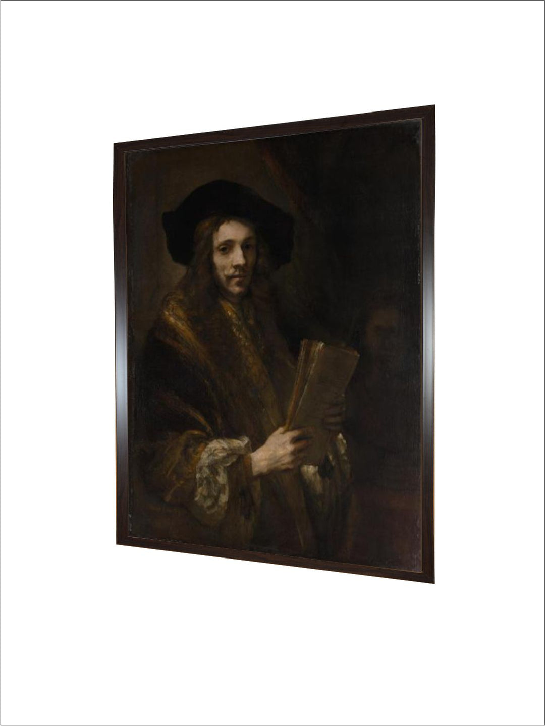 "Black  Green Portrait Of A Man Wall Paintings''