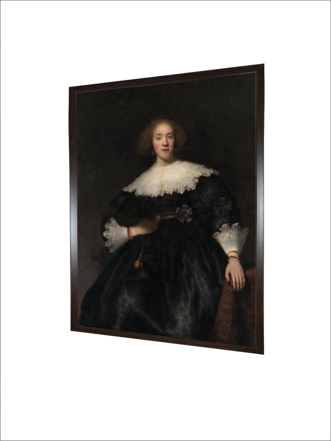 Portrait of a Young Woman with a Fan, 1633 by Rembrandt Van Rijn