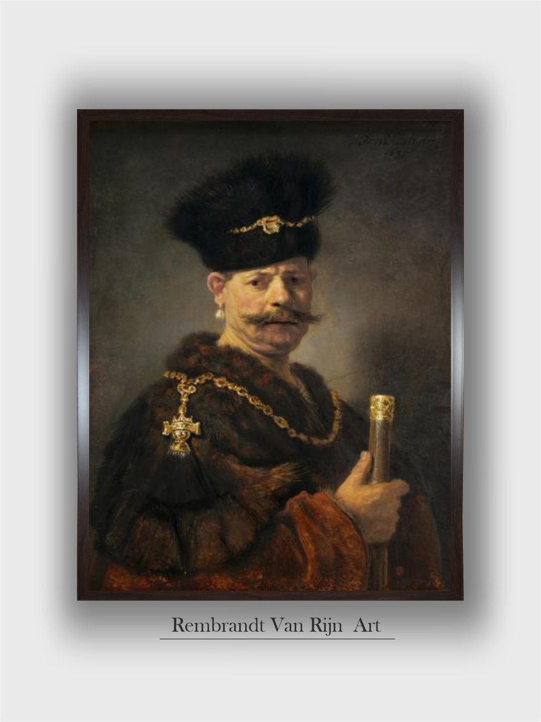 A Polish Nobleman, 1637 by Rembrandt Van Rijn
