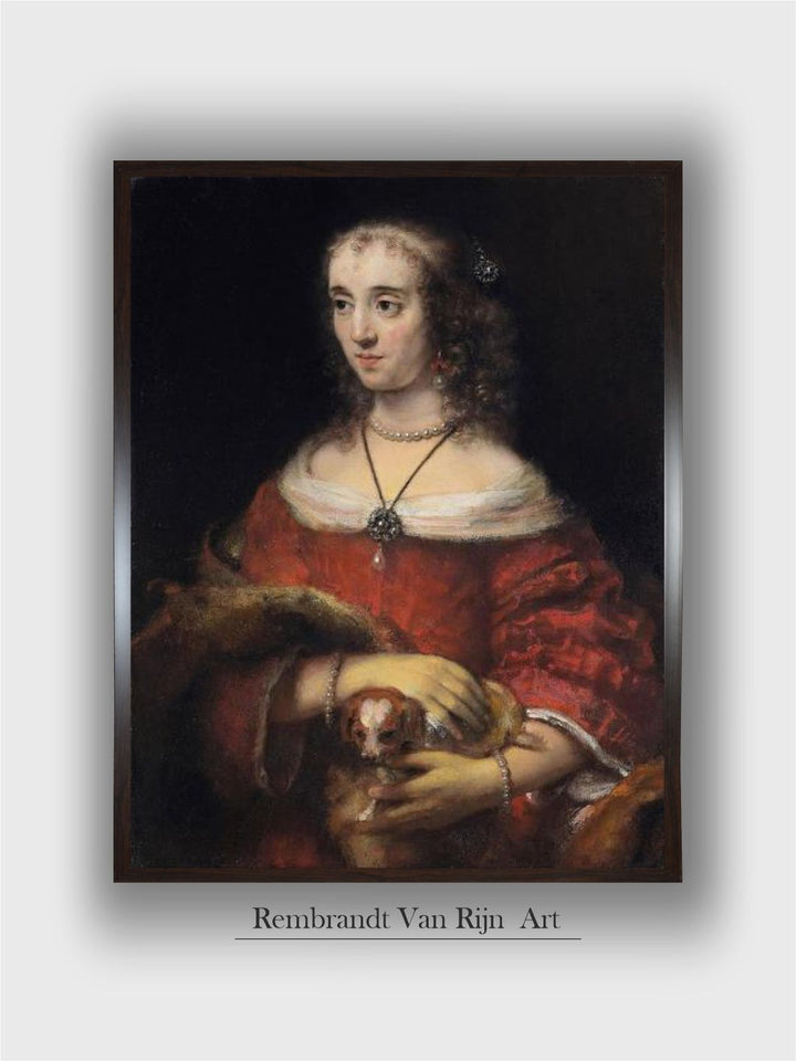 "Brown  Black Portrait Of A Lady Wall Paintings''