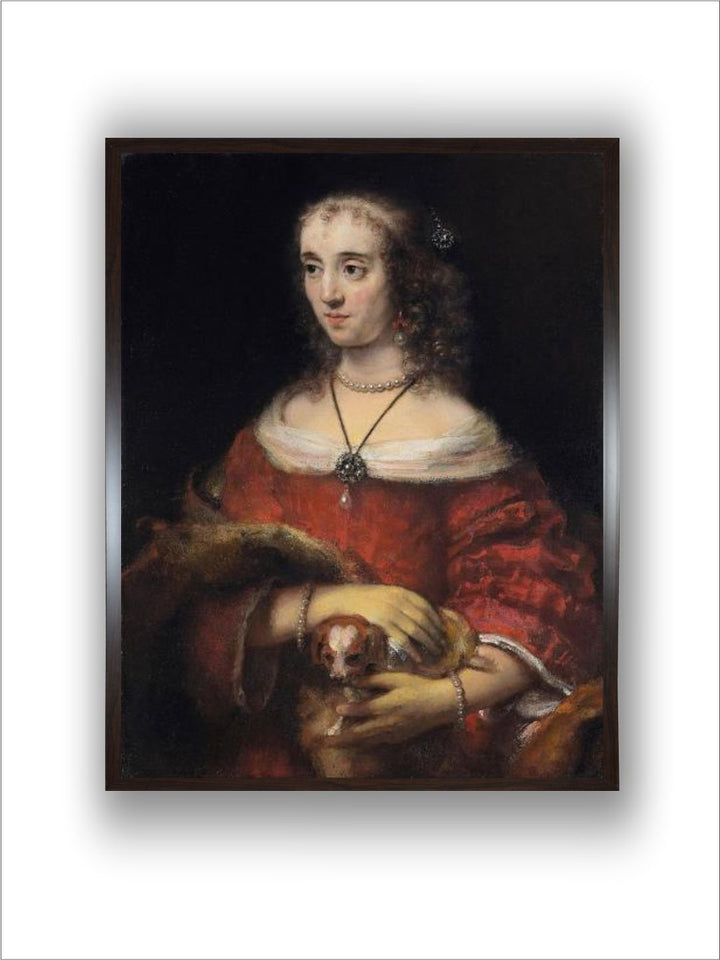 "Brown  Black Portrait Of A Lady Wall Paintings''