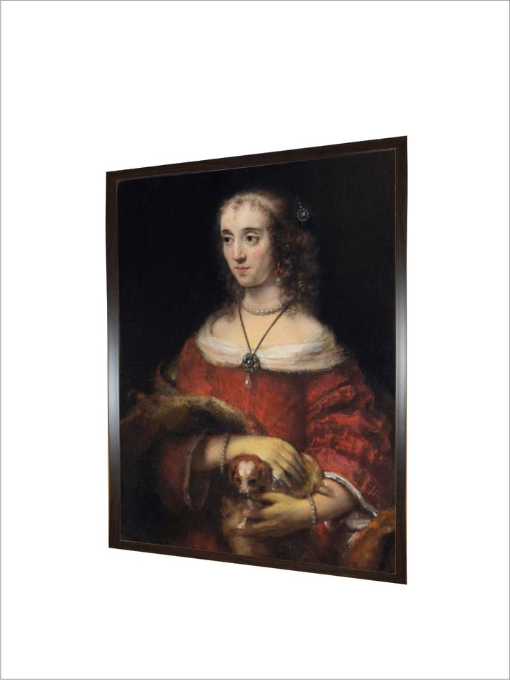 "Brown  Black Portrait Of A Lady Wall Paintings''