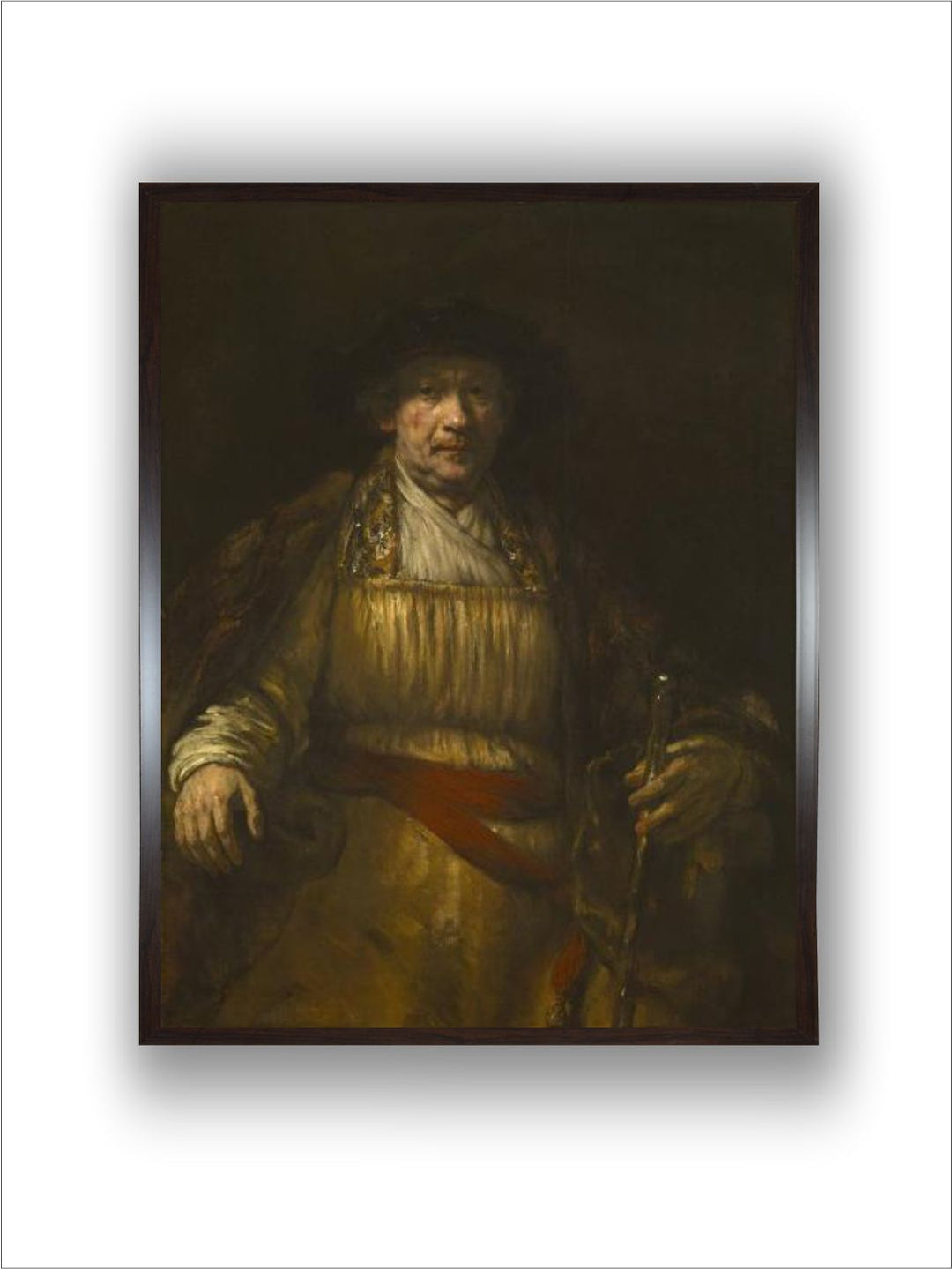 "Self-Portrait, 1658 Wooden Wall Painting''