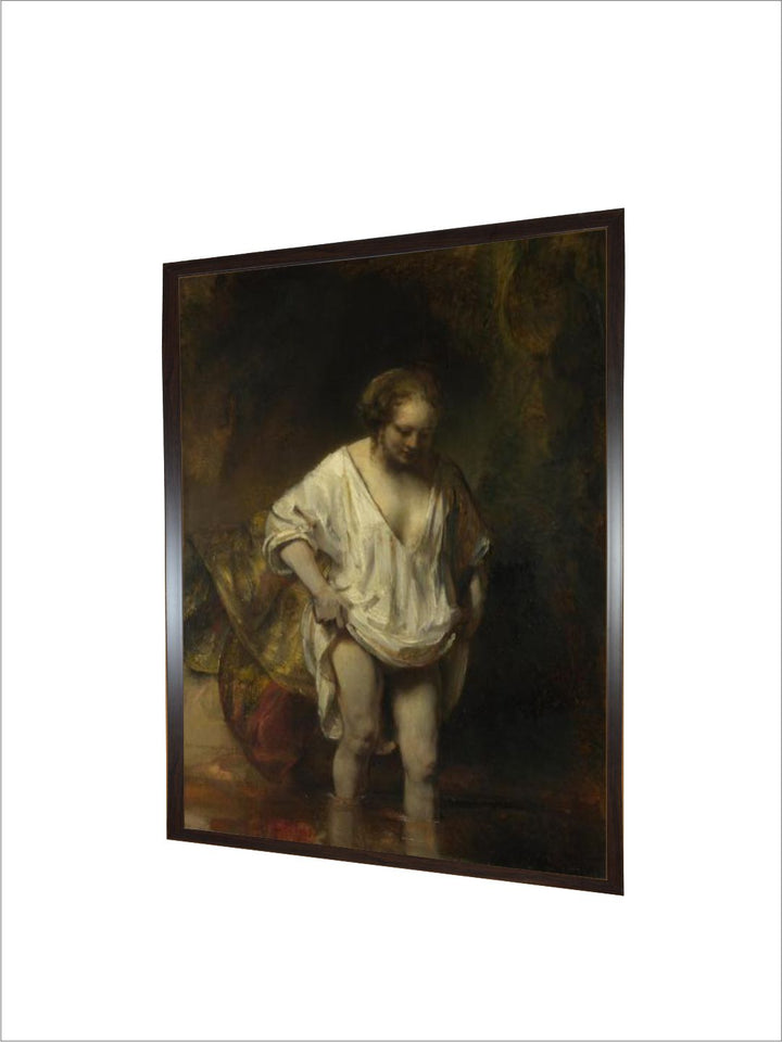 "1 Piece Canvas A Woman Bathing in a Stream Wall Paintings''