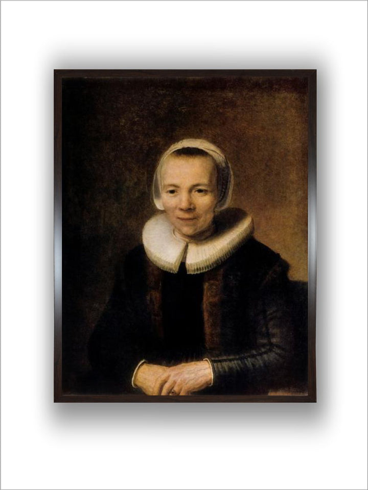 "Brown  Black Portrait Of Baertje Martens Wood Painting Wall Aat''