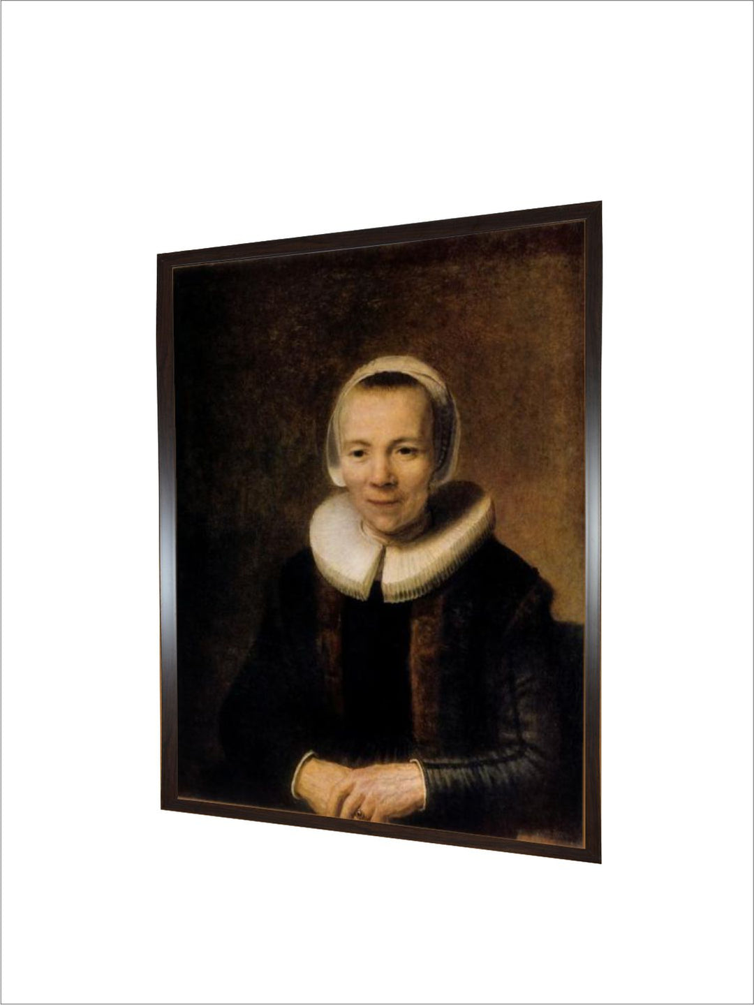 "Brown  Black Portrait Of Baertje Martens Wood Painting Wall Aat''