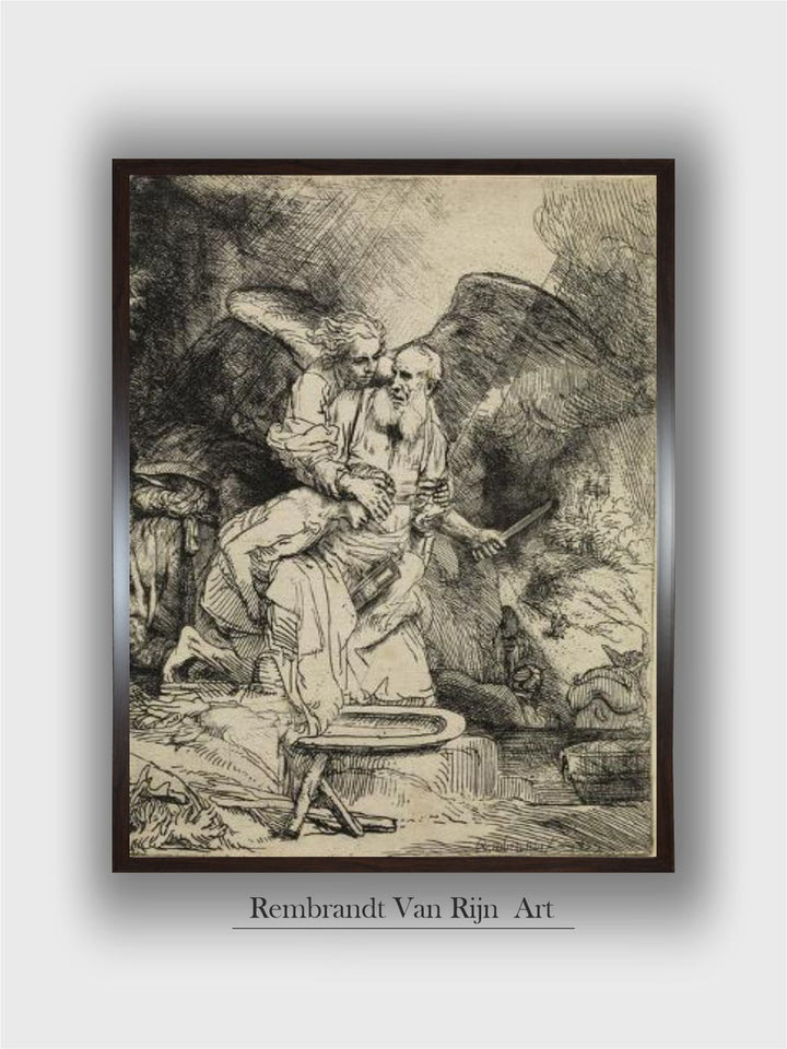 "Abraham's Sacrifice, 1655 by Rembrandt Van Rijn Wall Painting''