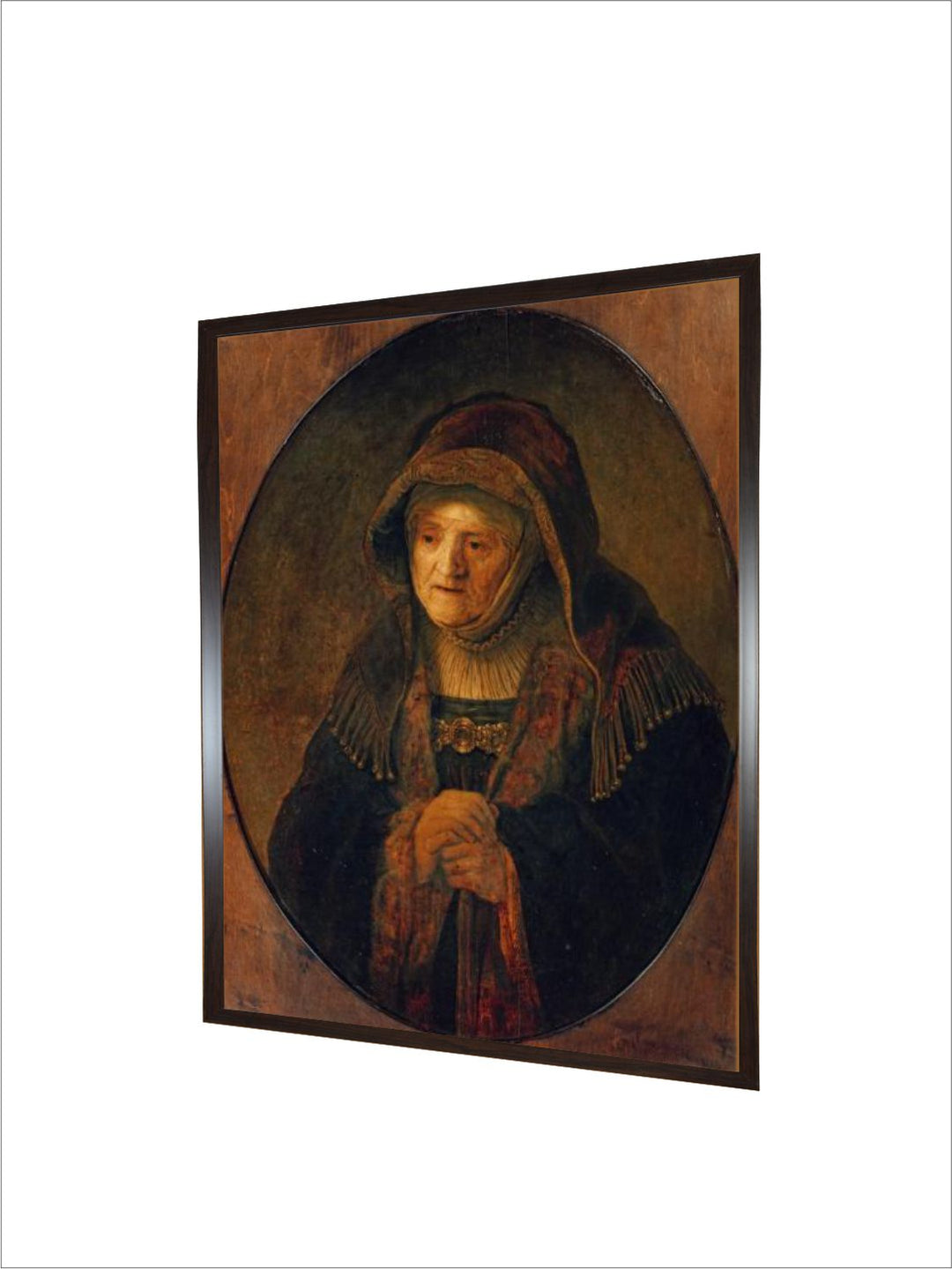 "Brown  Green Wooden Painting Wall Art''