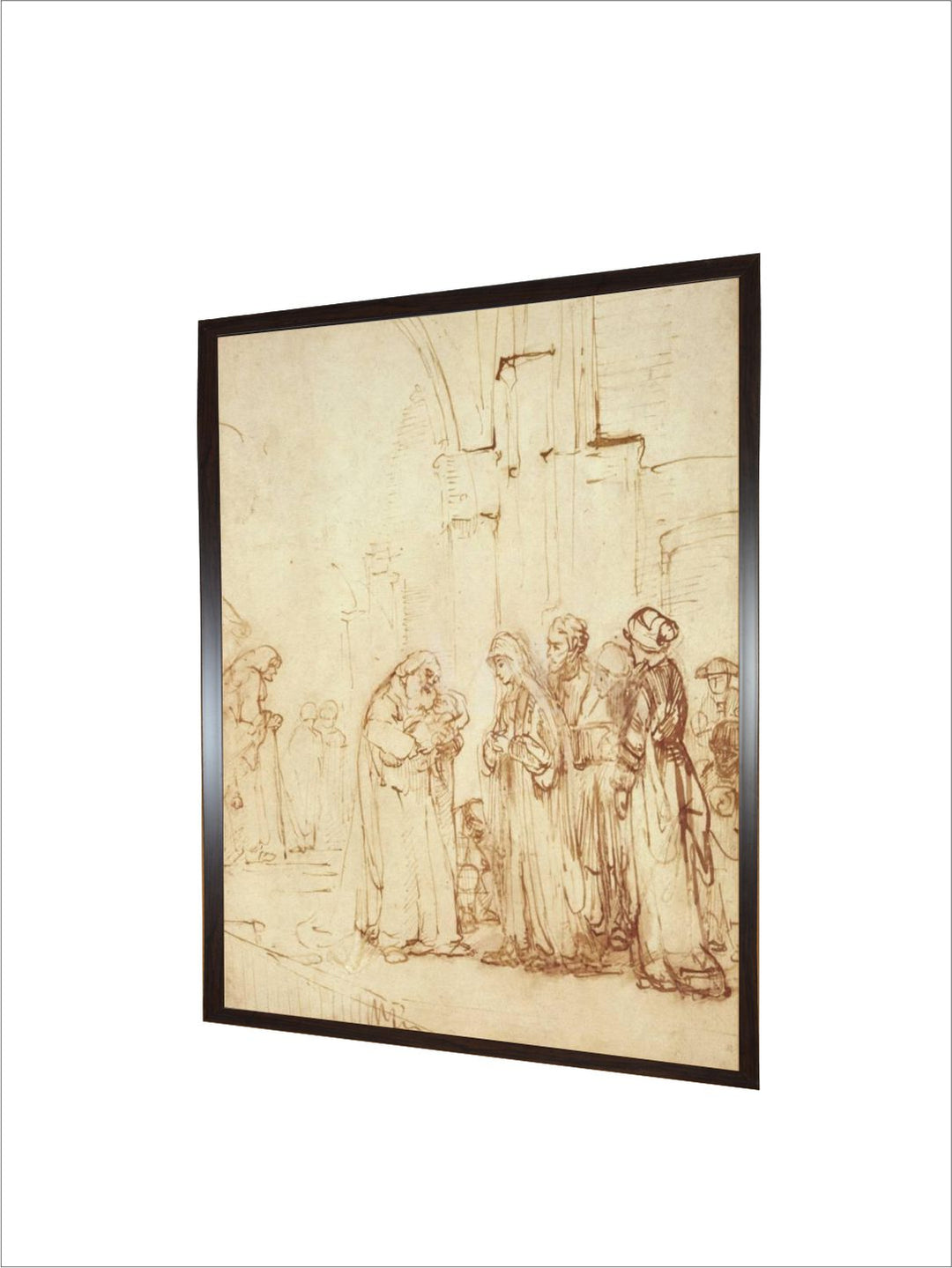 Simeon and Jesus in the Temple (drawing) by Rembrandt Van Rijn