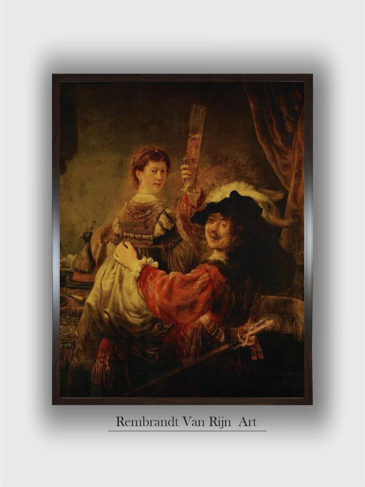 "Rembrandt  Saskia in the Parable of the Prodigal Son Canvas Wall Paintings''