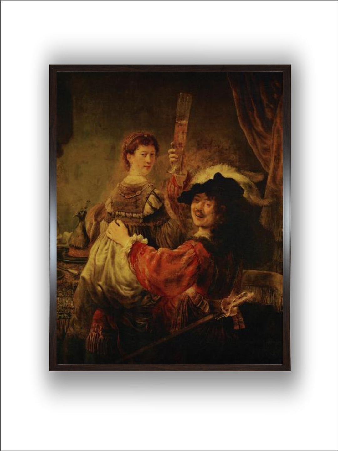 "Rembrandt  Saskia in the Parable of the Prodigal Son Canvas Wall Paintings''