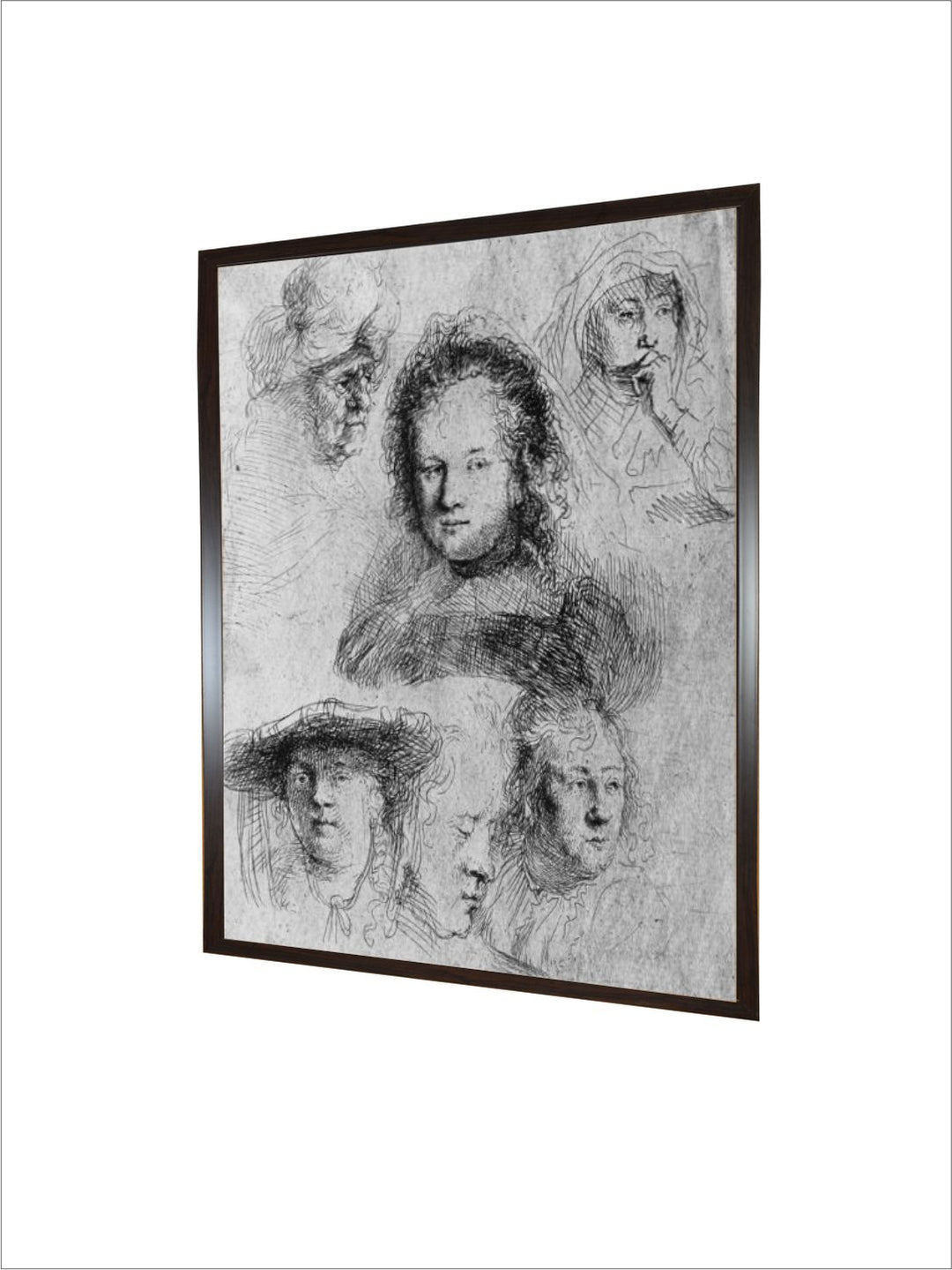 "Black  Grey Wooden Painting Wall Art''